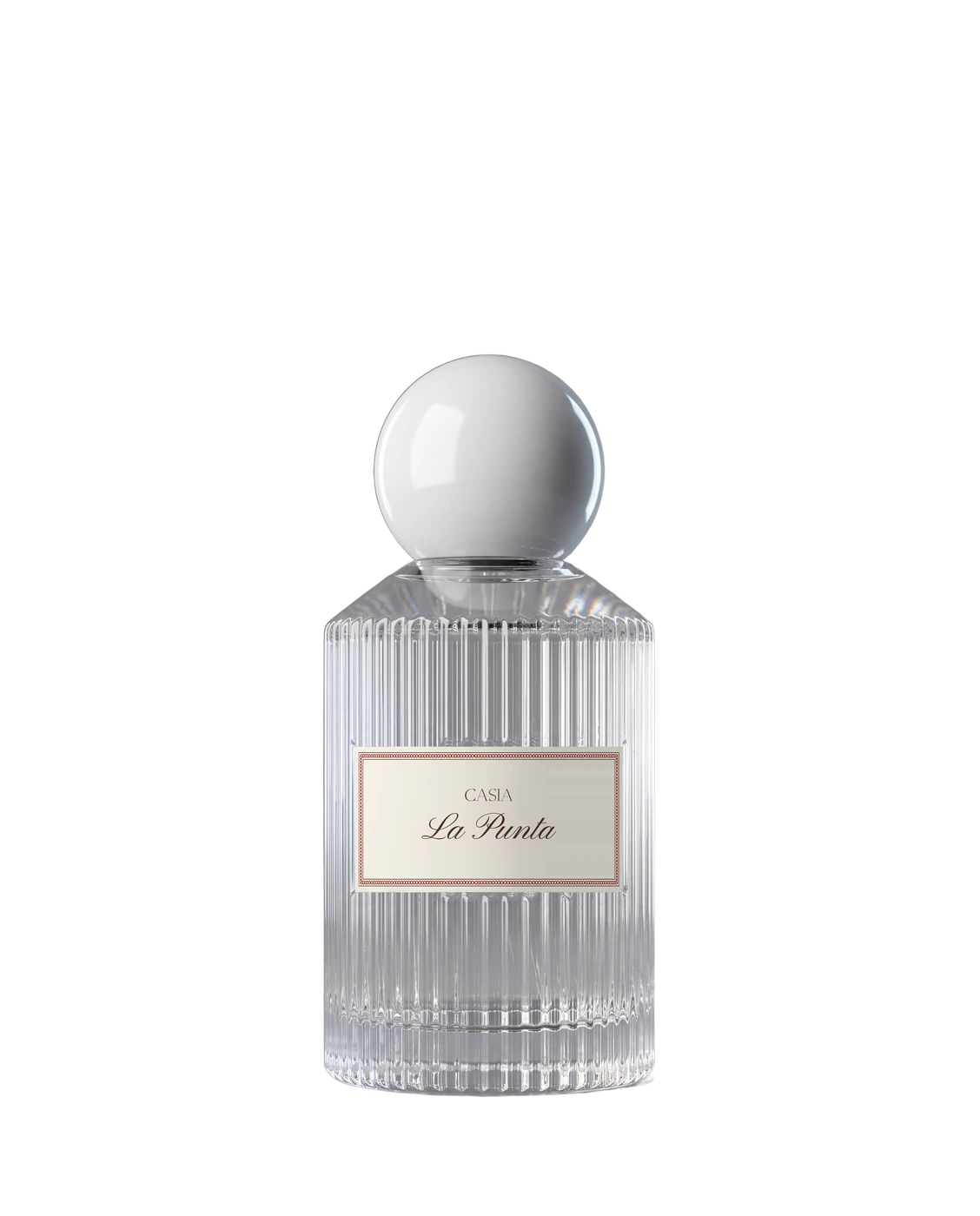 La botella de La Punta con tapa blanco liso.