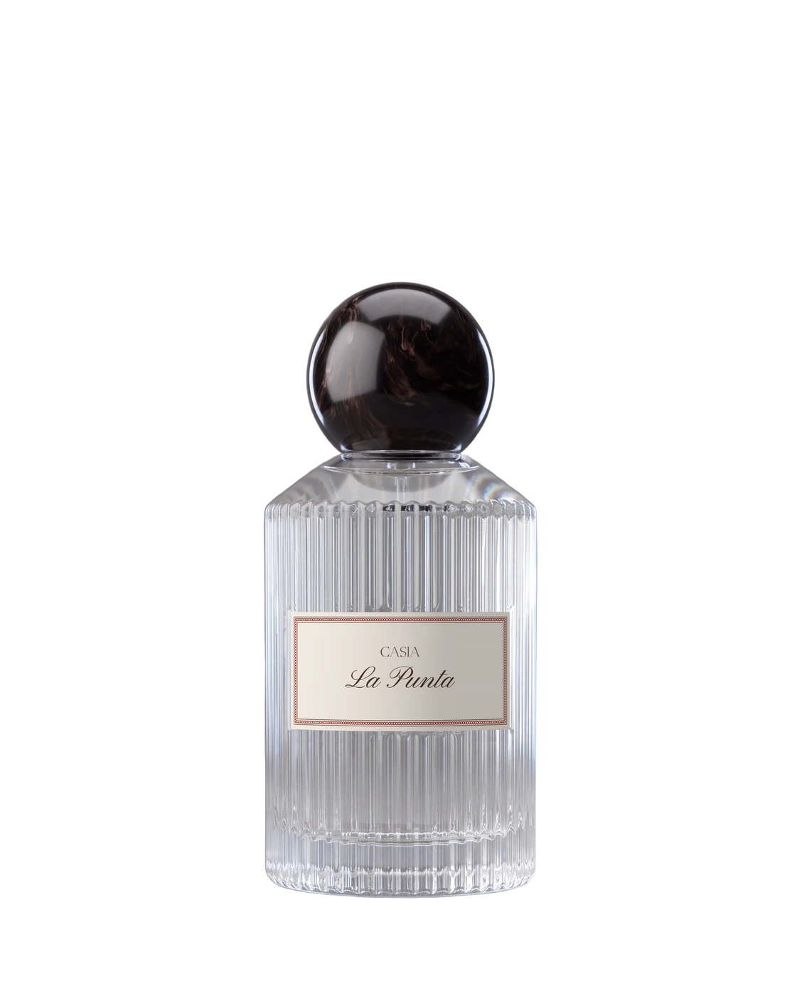 La botella de La Punta con tapa mármol negro.